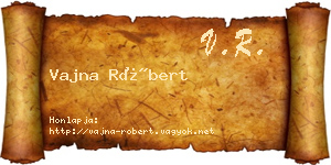 Vajna Róbert névjegykártya